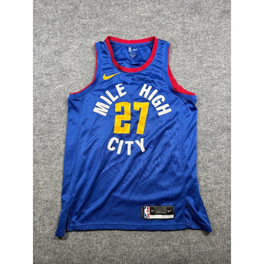 Nike Denver Nuggets Jamal Murray 27 Mile High City NBA Jersey Mens 44 Blue